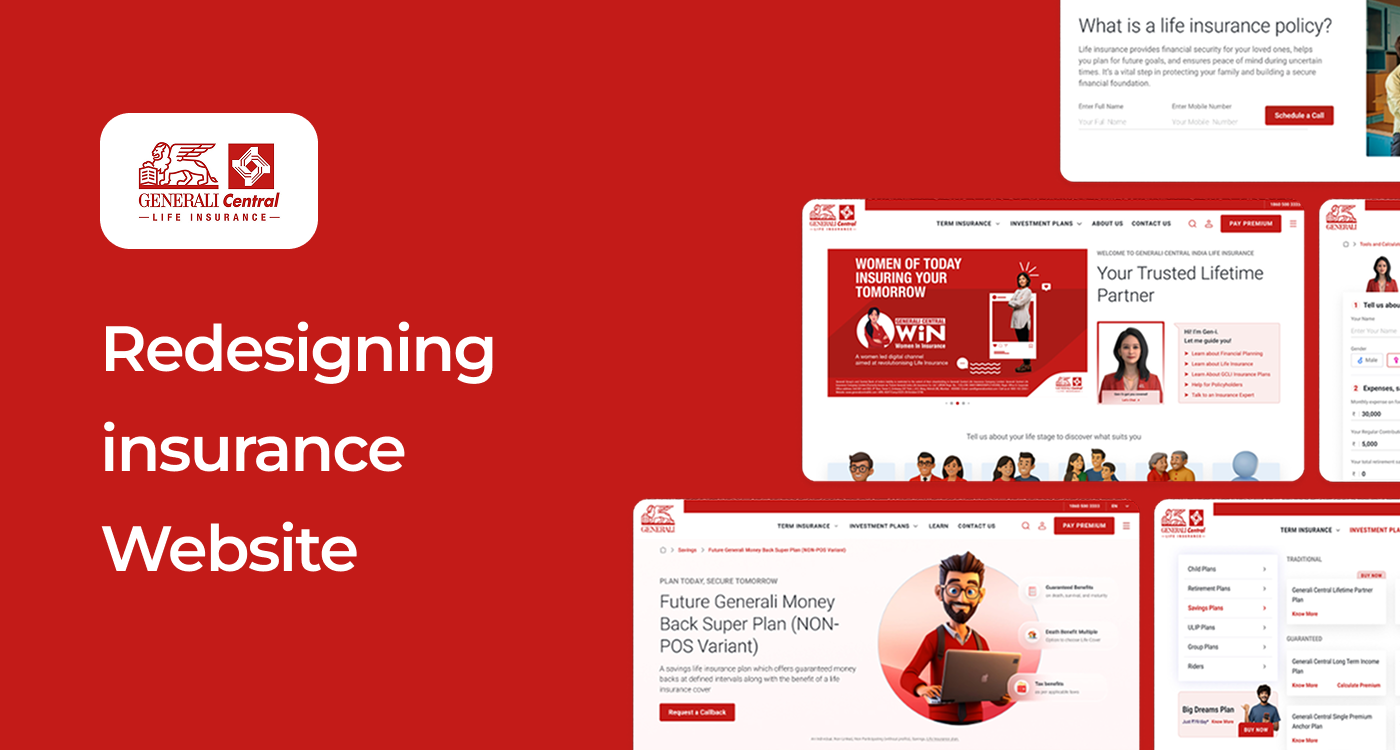 Generali Life Insurance Website Redesign